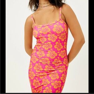 Frankie’s Bikinis Terry Floral Dress - Hibiscus Flower